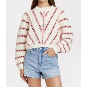 NEW ANOTHER LOVE haven sweater in cherry / cream
